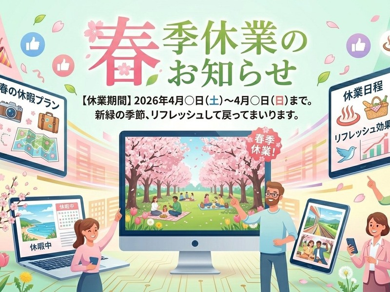 春季休業のお知らせ